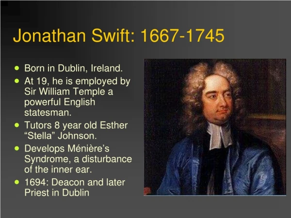 Jonathan Swift: 1667-1745