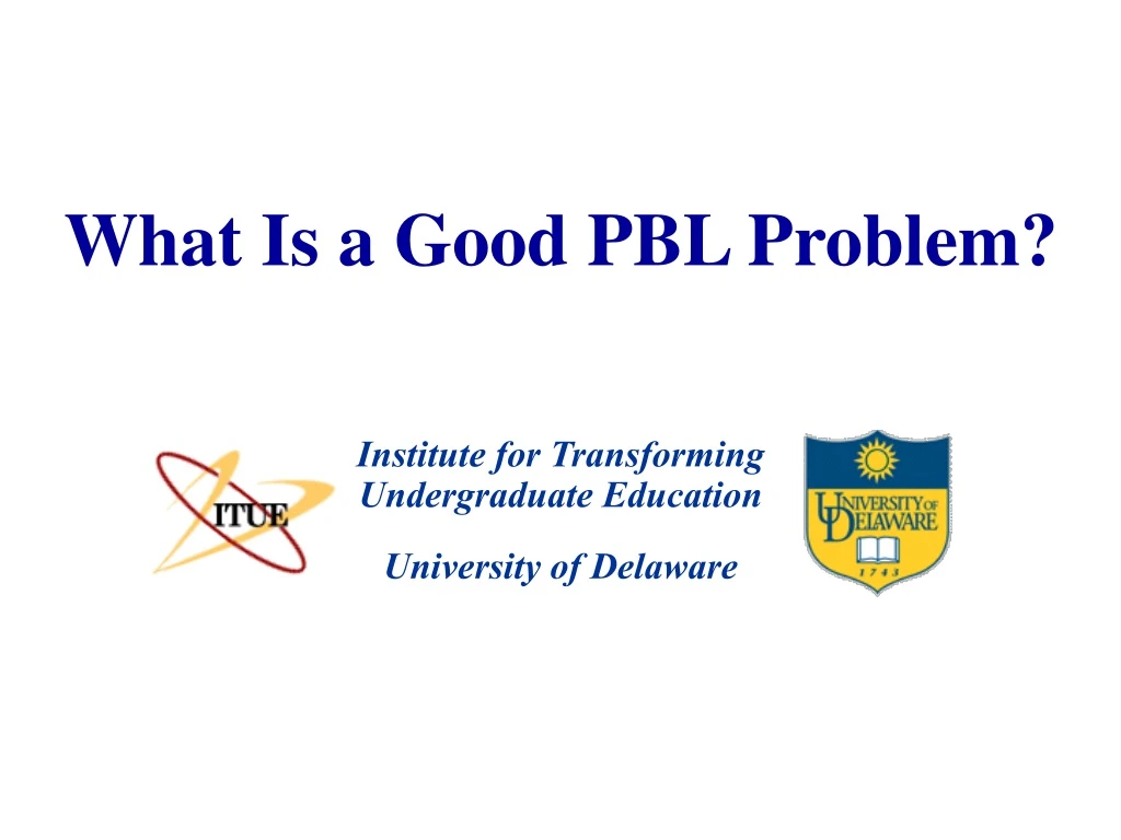 what is a good pbl problem