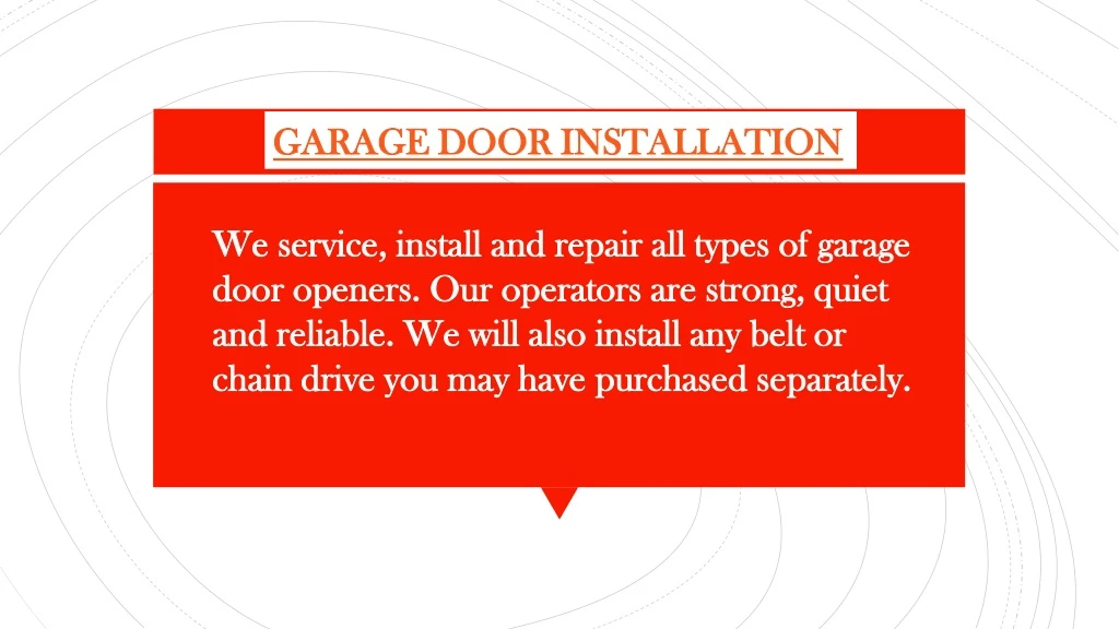 garage door installation garage door installation