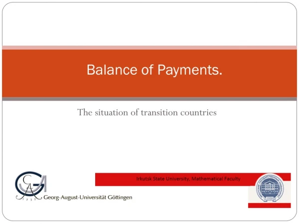 Balance of Payments .