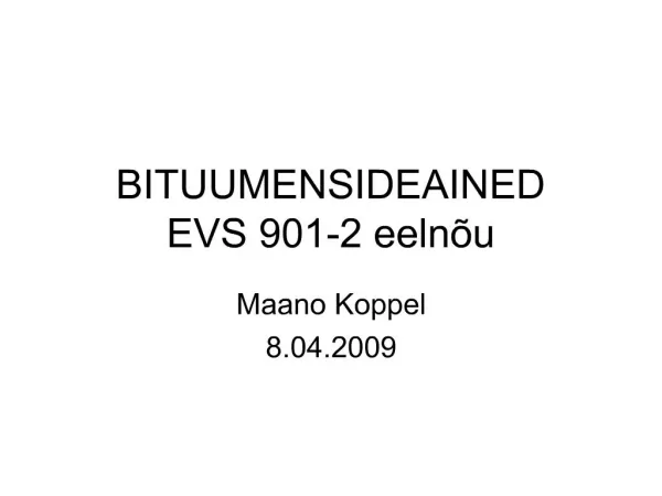 BITUUMENSIDEAINED EVS 901-2 eeln u