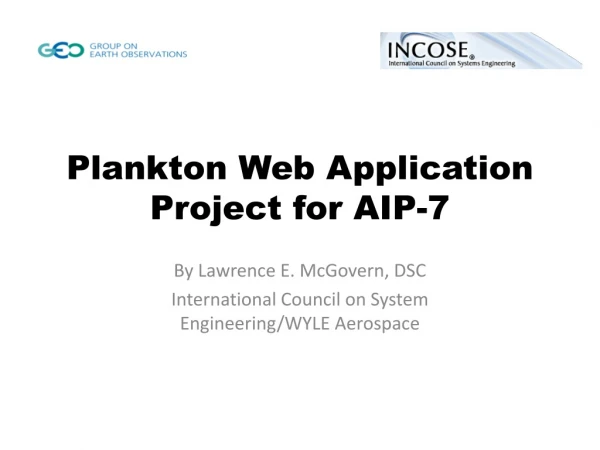 Plankton Web Application Project for AIP-7