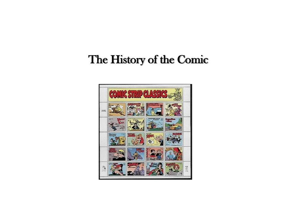 the history of the comic
