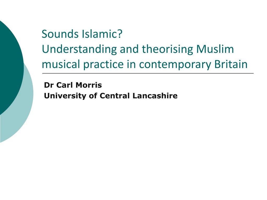 sounds islamic understanding and theorising muslim musical practice in contemporary britain