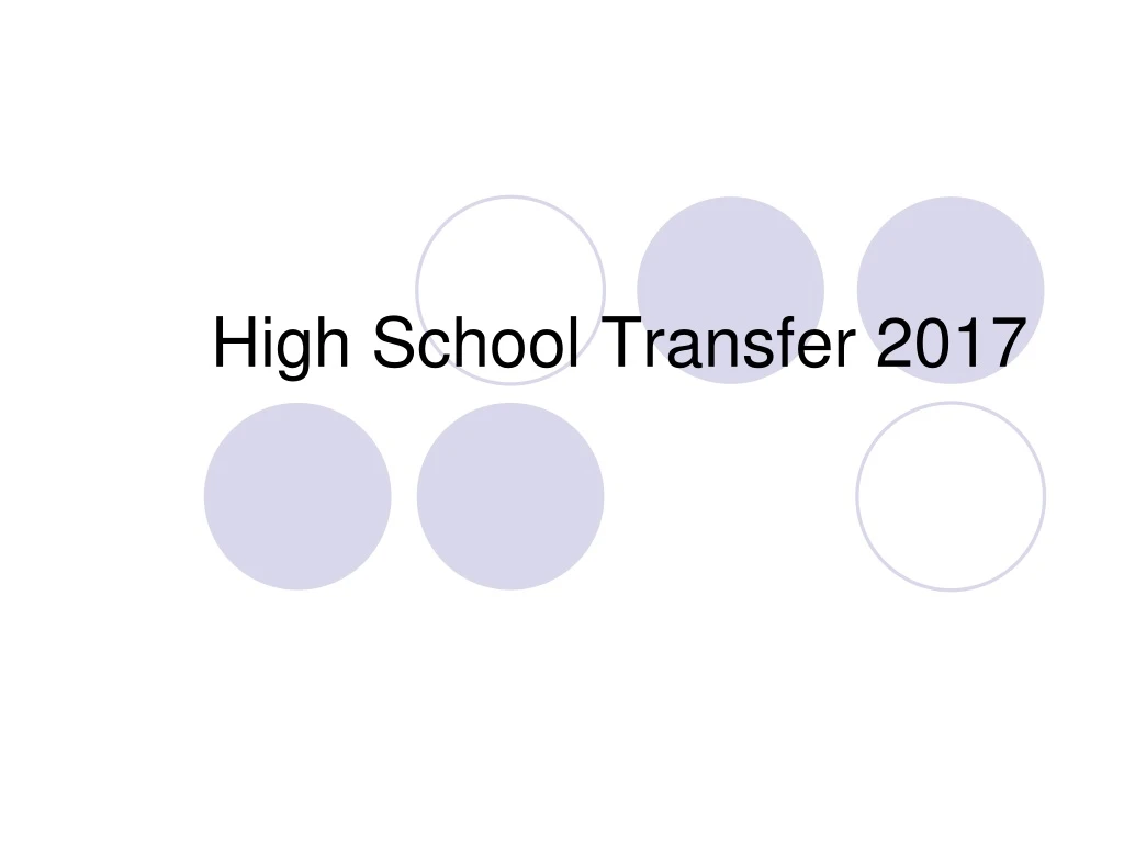 high school transfer 2017