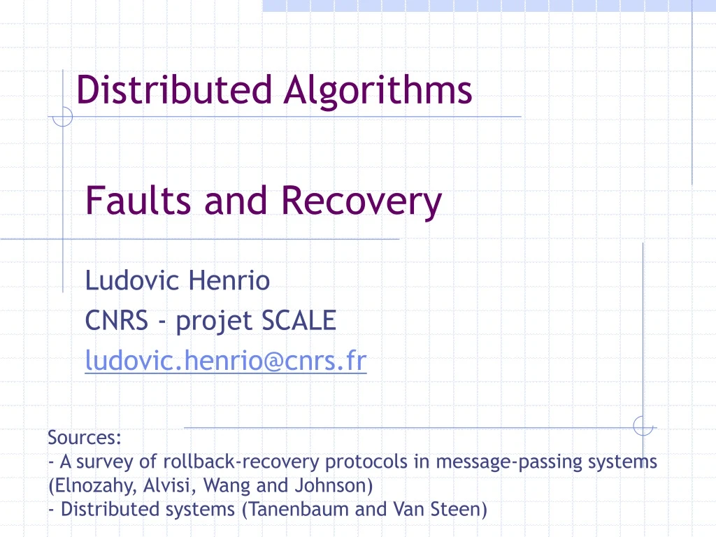 faults and recovery