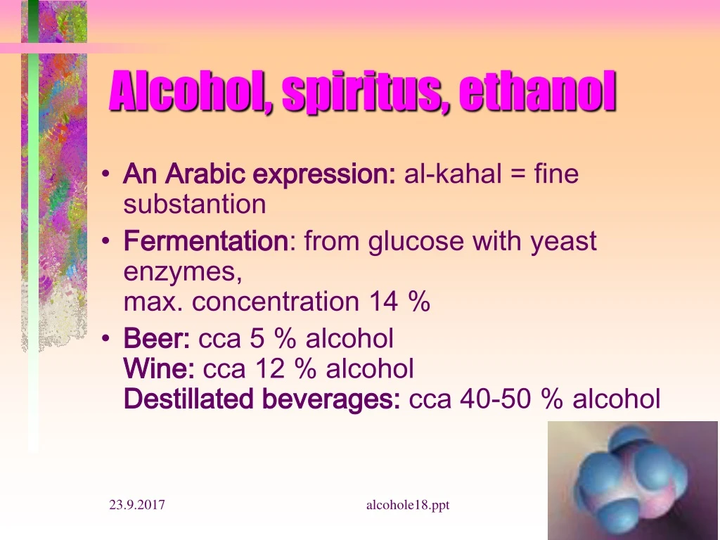 alcohol spiritus ethanol