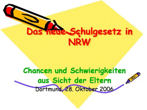 Das neue Schulgesetz in NRW