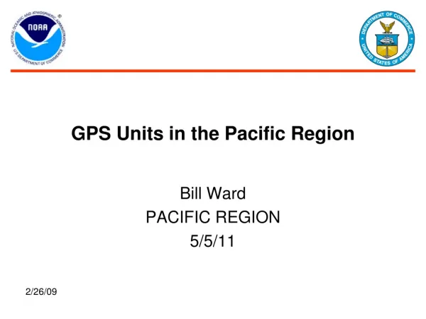 GPS Units in the Pacific Region