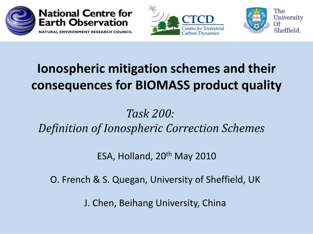 ionospheric mitigation schemes and their