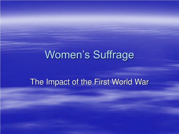 Women’s Suffrage