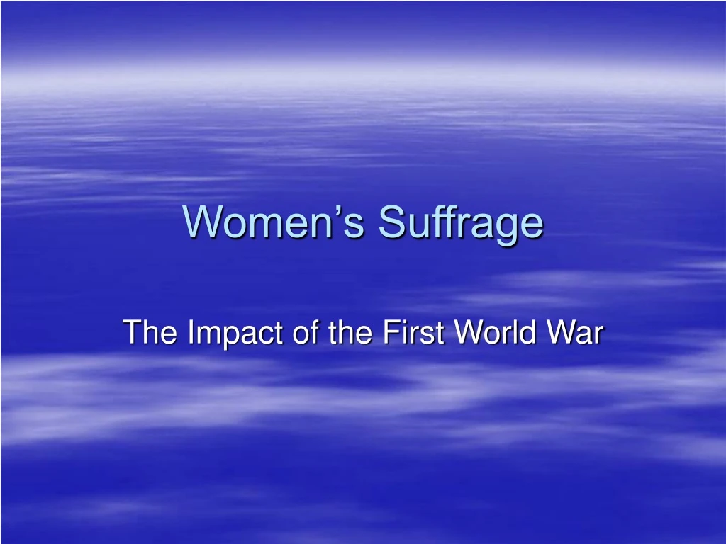 women s suffrage