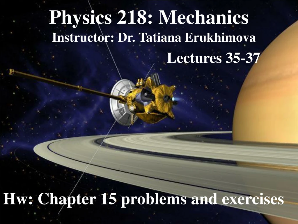 physics 218 mechanics