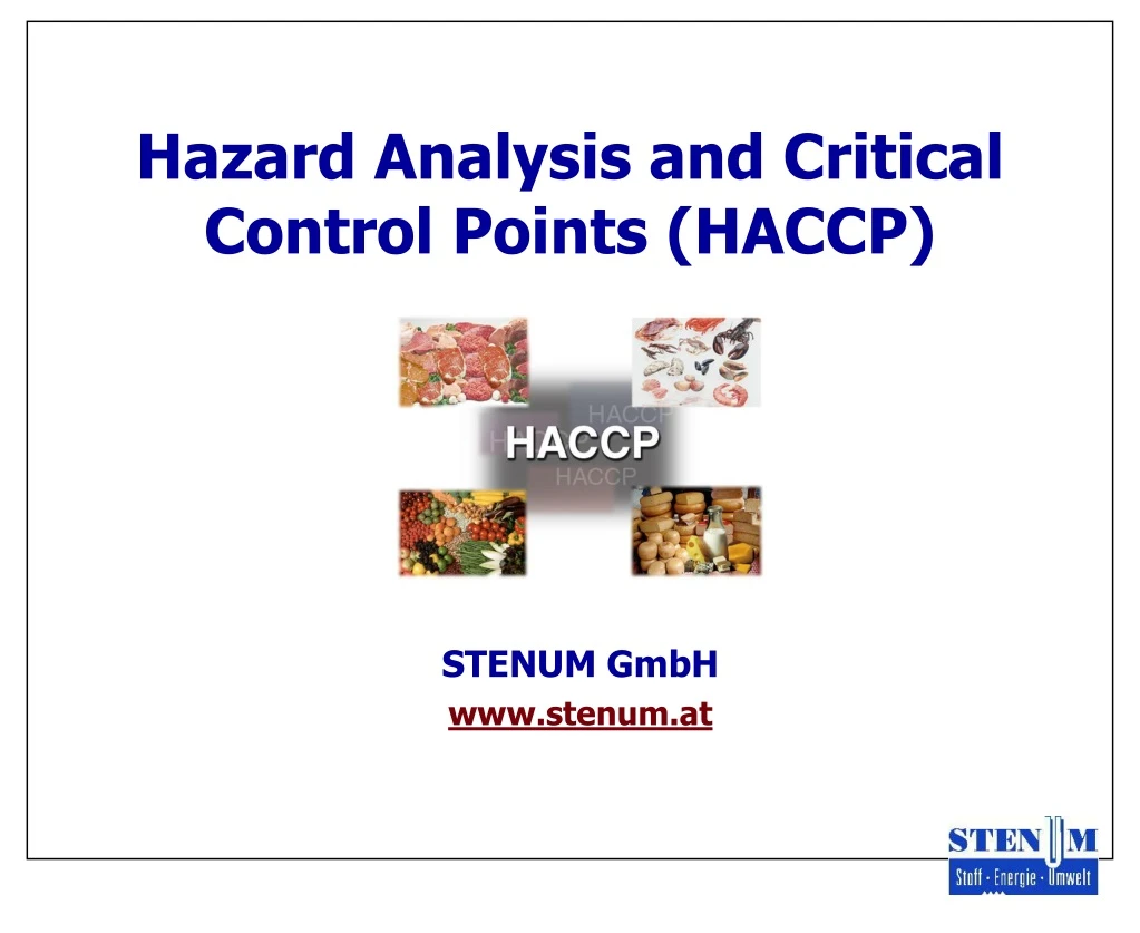 hazard analysis and critical control points haccp