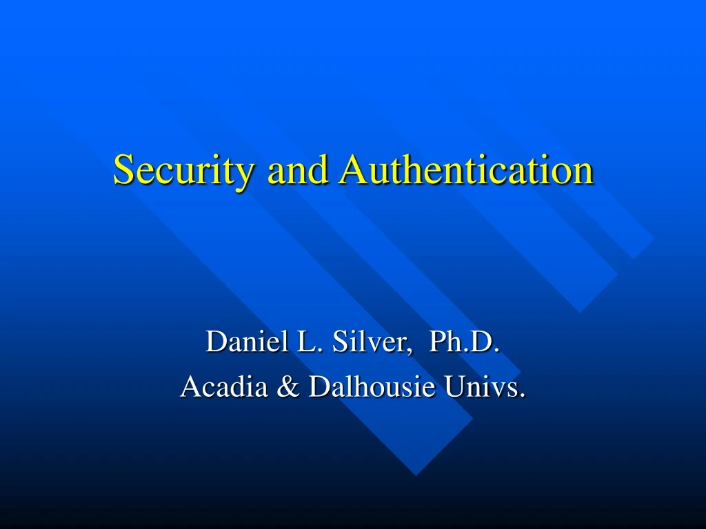 security and authentication