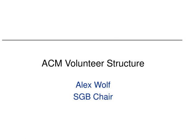 ACM Volunteer Structure