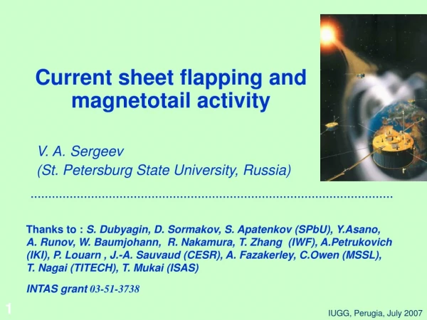Current sheet flapping and magnetotail activity