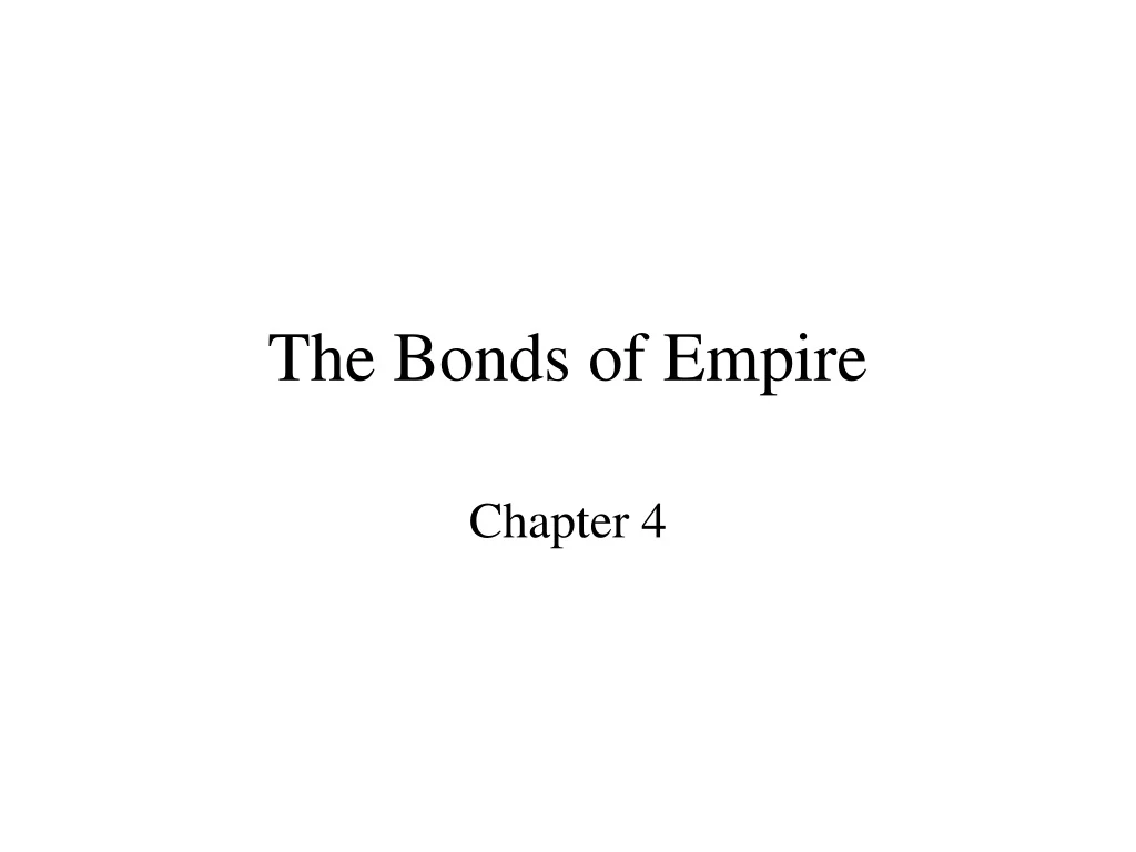 the bonds of empire