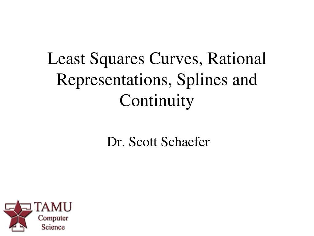 least squares curves rational representations splines and continuity