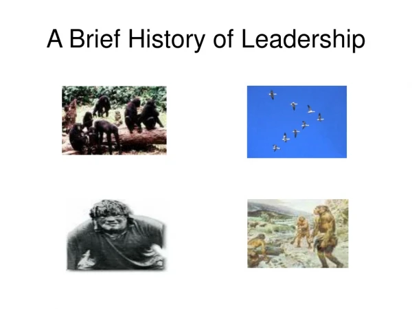 A Brief History of Leadership