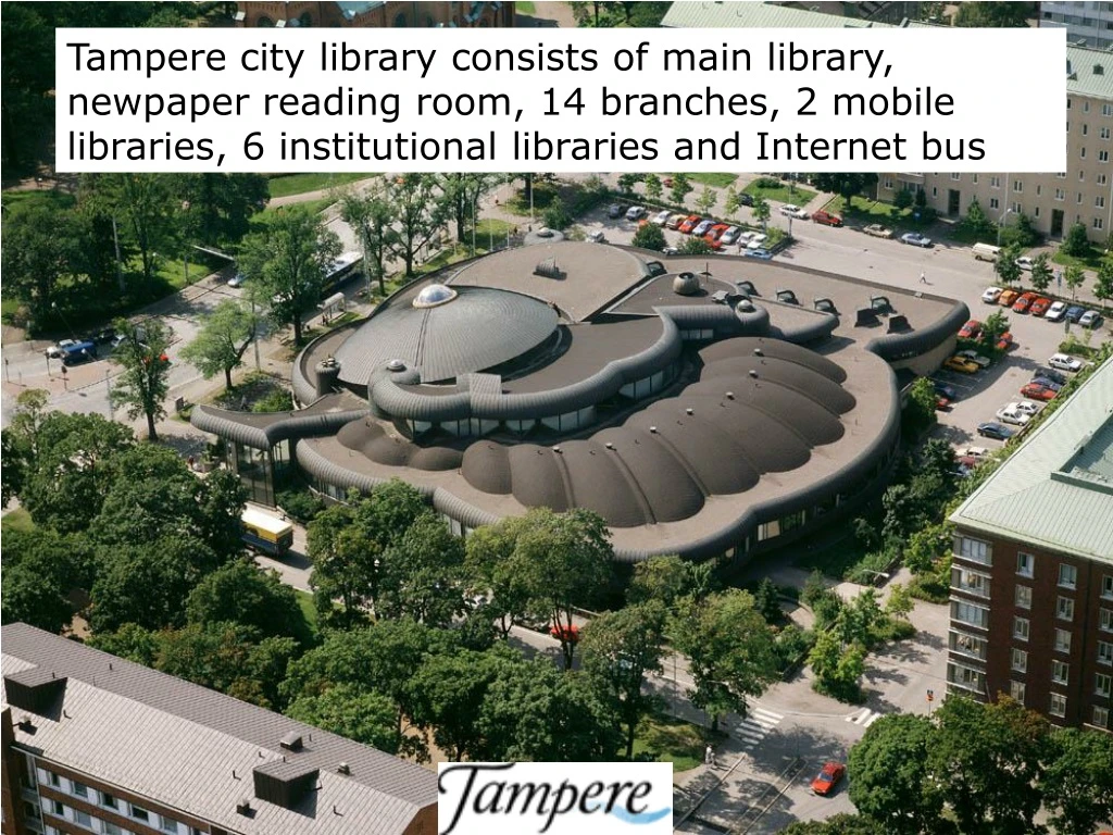 tampere city library consists of main library