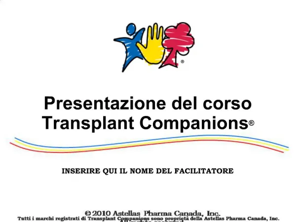 Presentazione del corso Transplant Companions