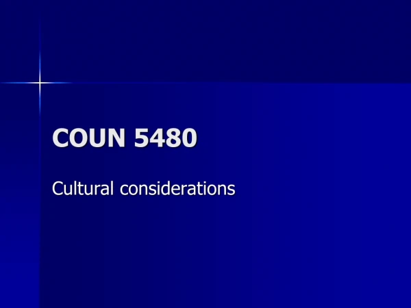 COUN 5480