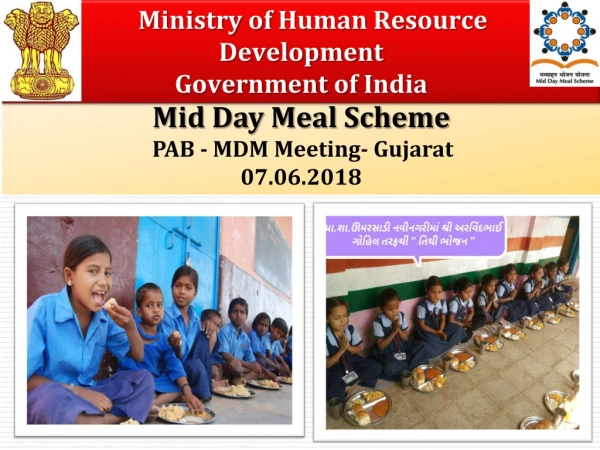 Mid Day Meal Scheme PAB - MDM Meeting- Gujarat 07.06.2018