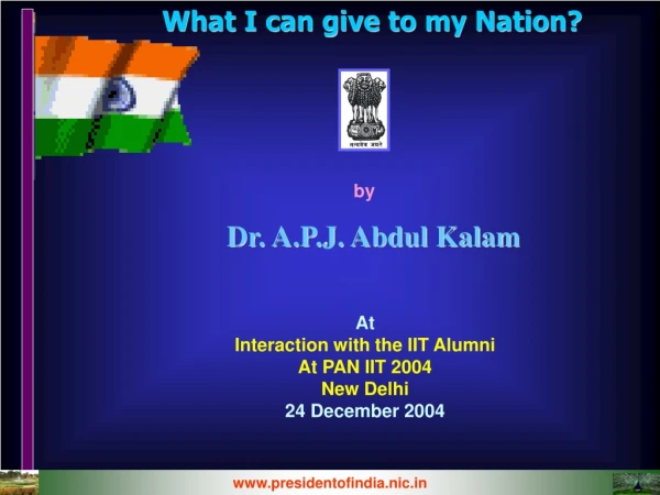 What I can give to my Nation?