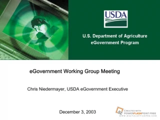 eGovernment Working Group Meeting Chris Niedermayer - slide 1
