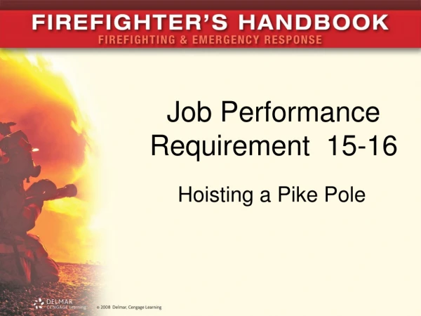 Job Performance Requirement 15-16
