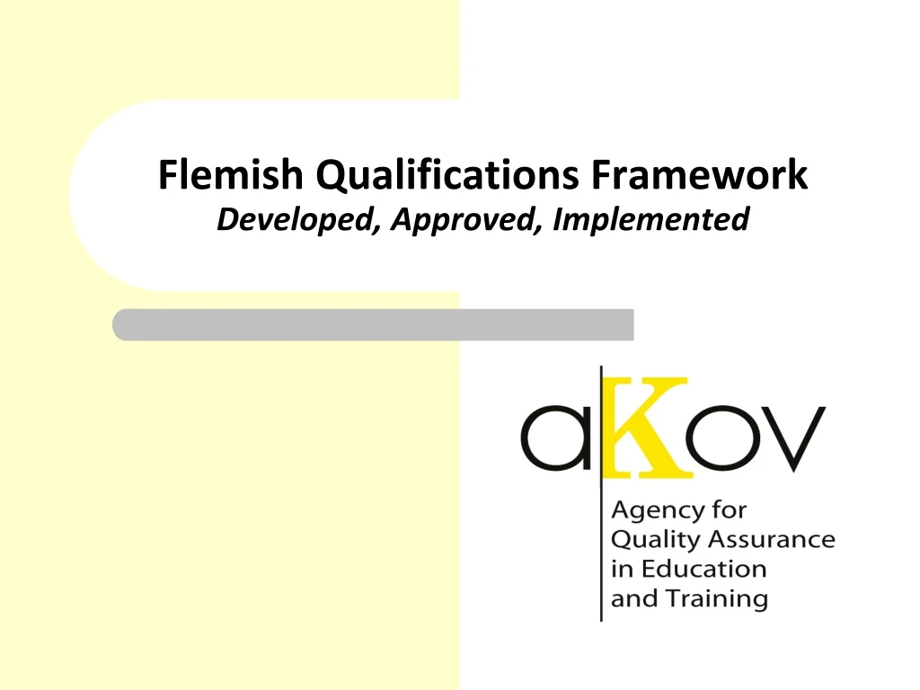 flemish qualifications framework developed approved implemented