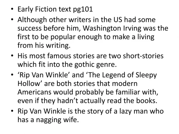 Early Fiction text pg101