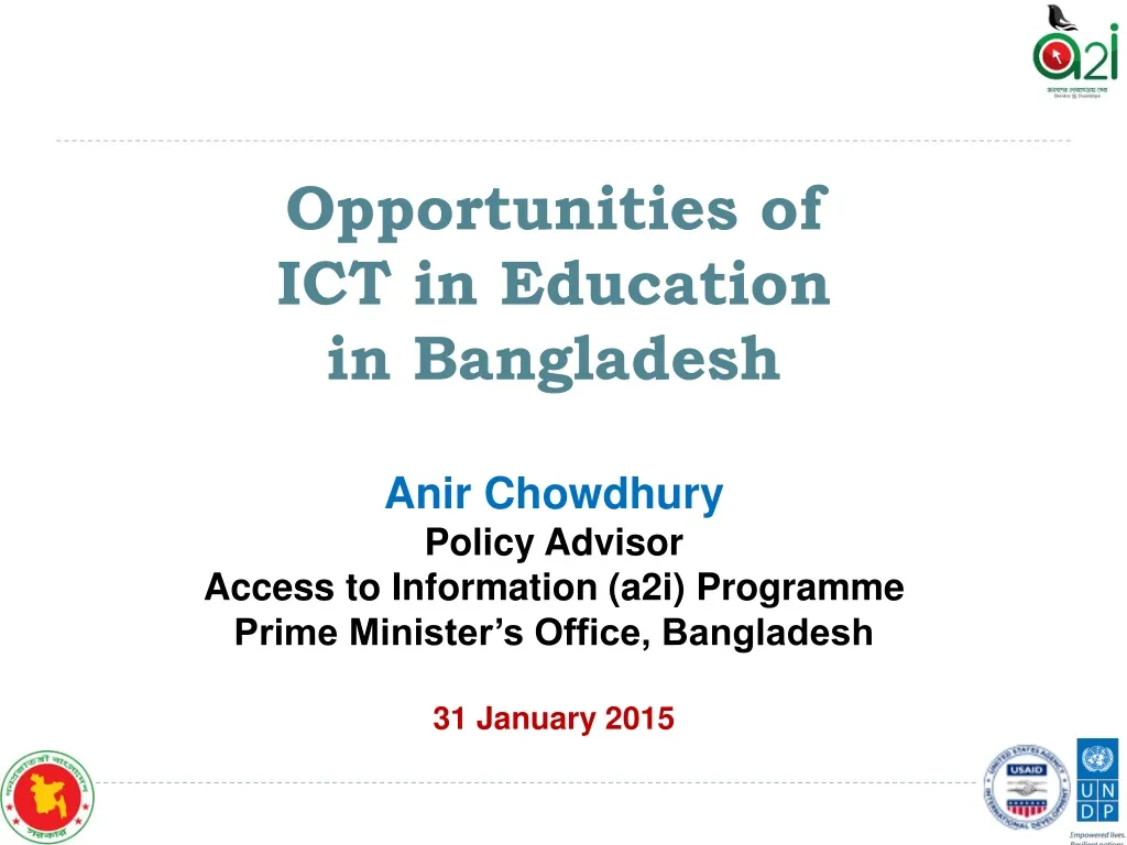 opportunities of ict in education in bangladesh