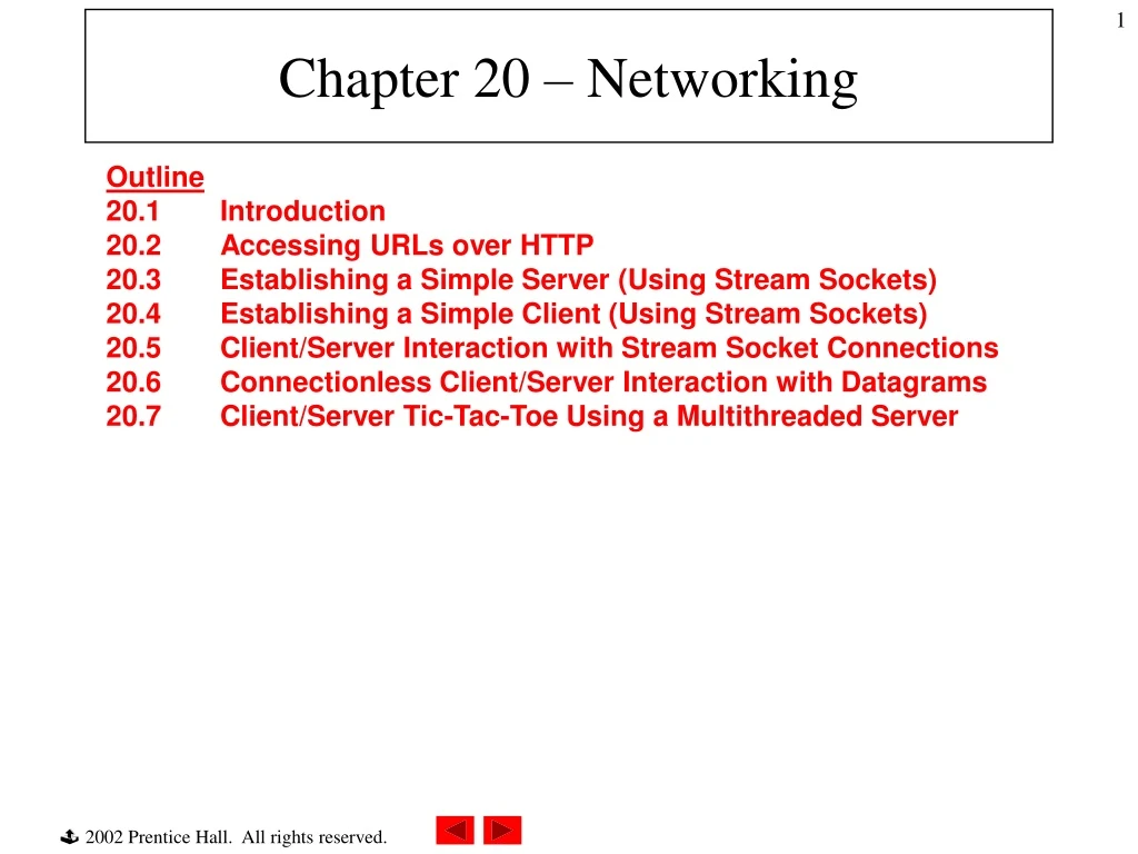 chapter 20 networking