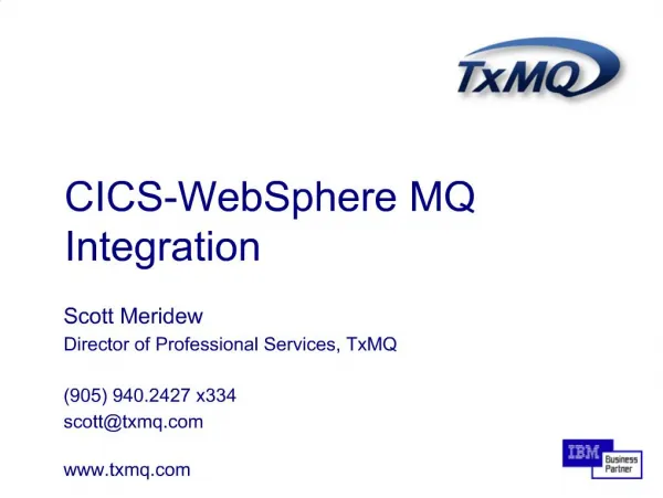 CICS-WebSphere MQ Integration