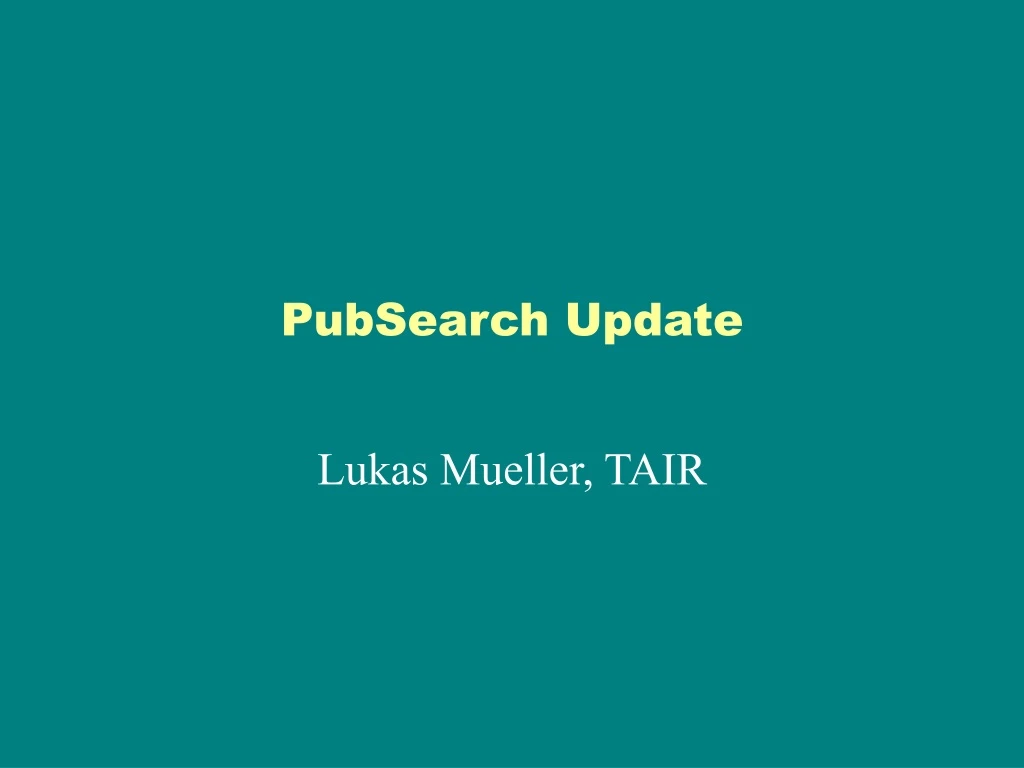 pubsearch update
