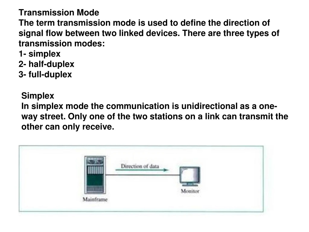 transmission mode the term transmission mode