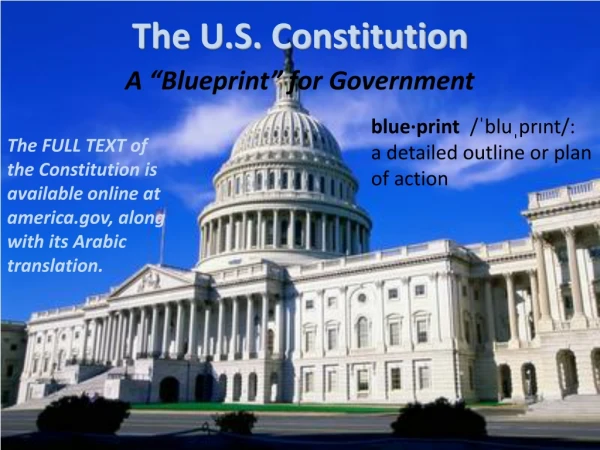 A “Blueprint” for Government