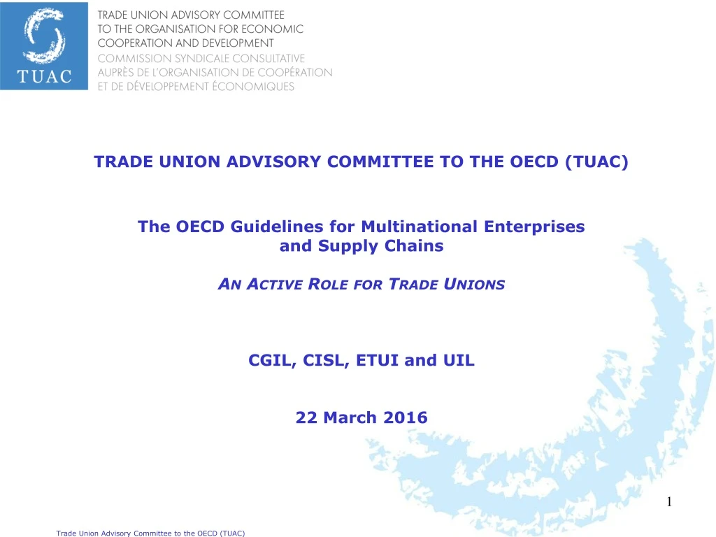 trade union advisory committee to the oecd tuac