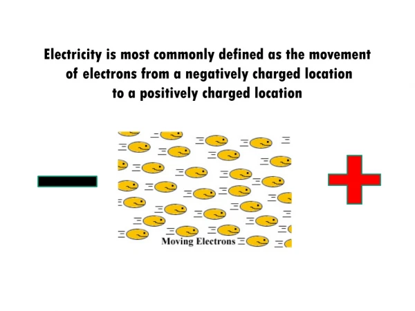 Electricity is most commonly defined as the movement