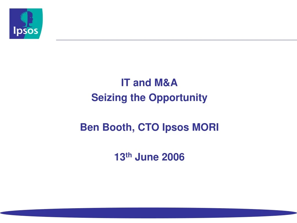 it and m a seizing the opportunity ben booth
