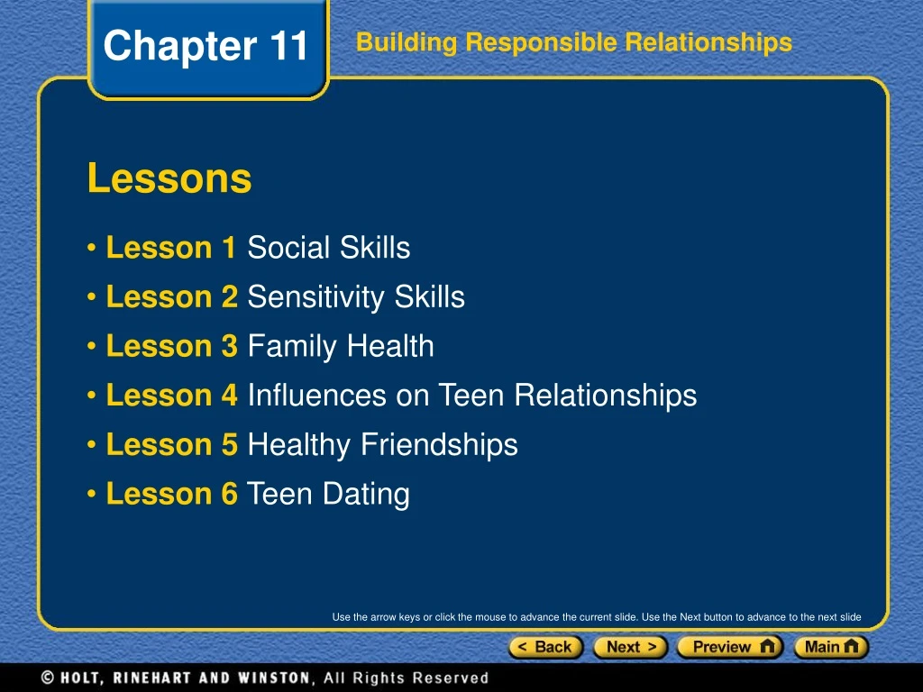 building responsible relationships