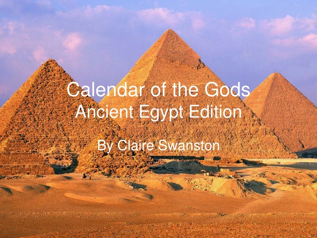 calendar of the gods ancient egypt edition