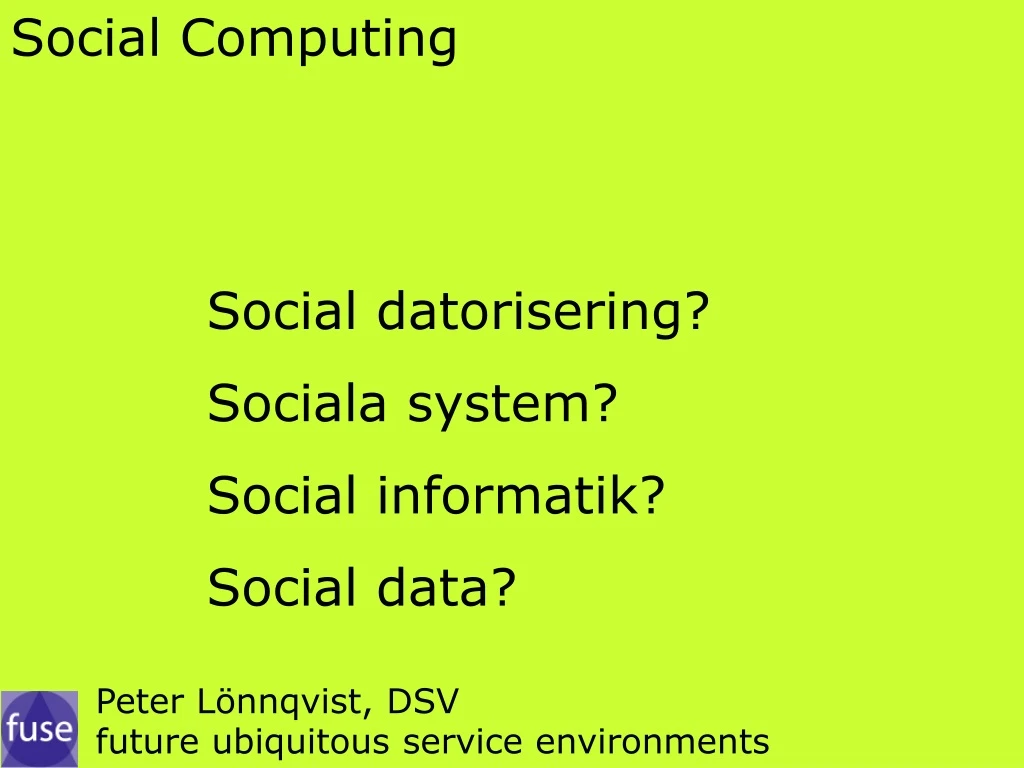 social computing
