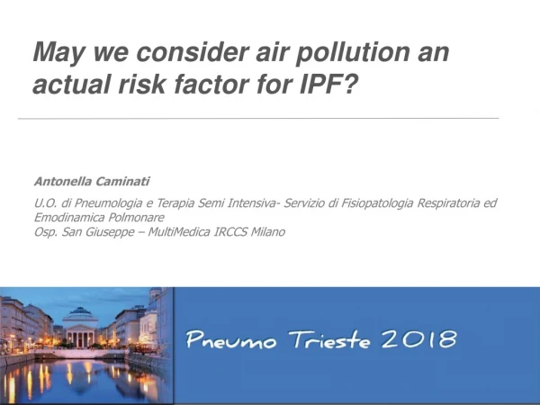 May we consider air pollution an actual risk factor for IPF?