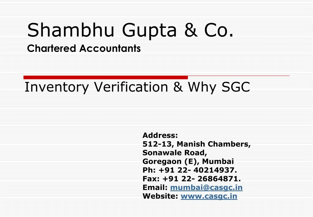 shambhu gupta co chartered accountants