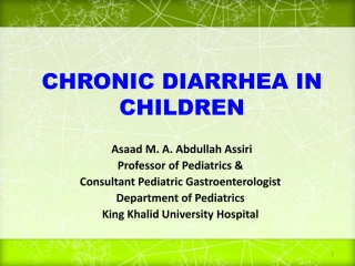 CHRONIC DIARRHEA IN CHILDREN - slide 1