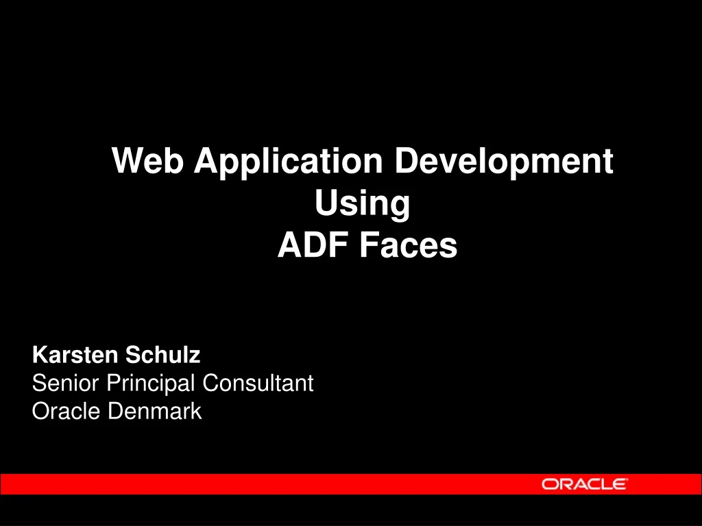 web application development using adf faces