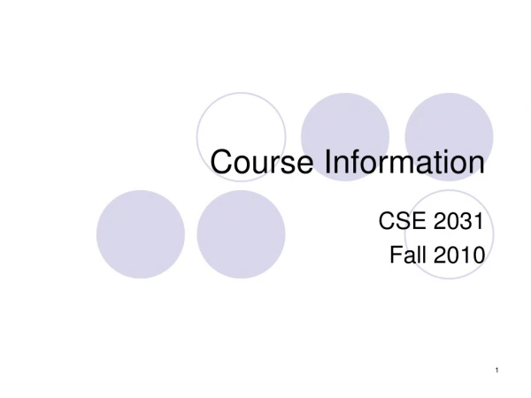 Course Information